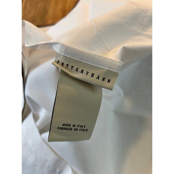 Pottery Barn Series One Morgan Standard Shams White & Brown Made in Italy *read* - Picture 7 of 10